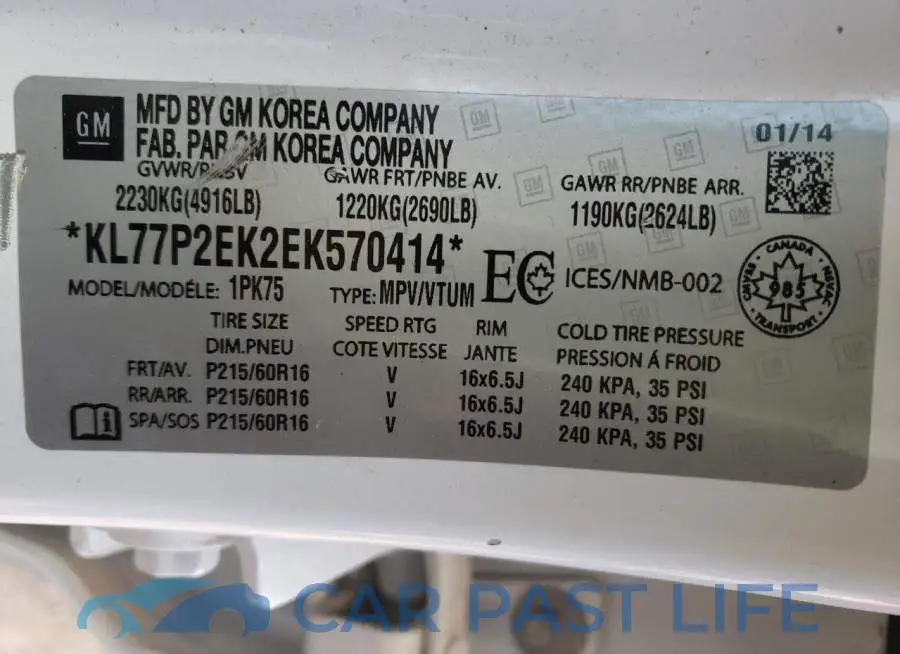 KL77P2EK2EK570414# 10