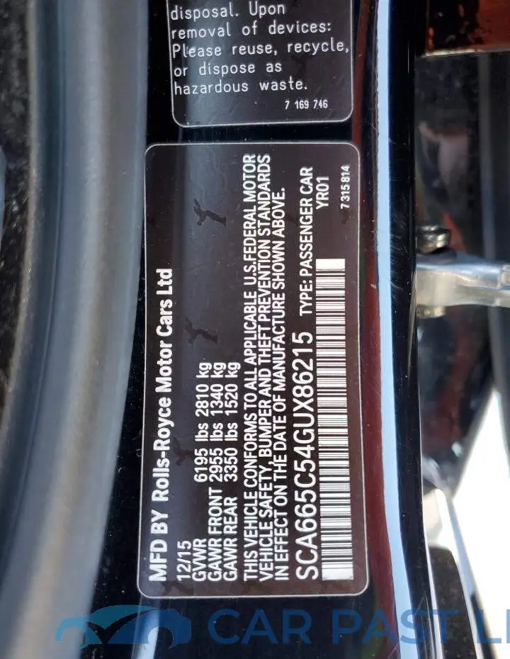 SCA665C54GUX86215# 12