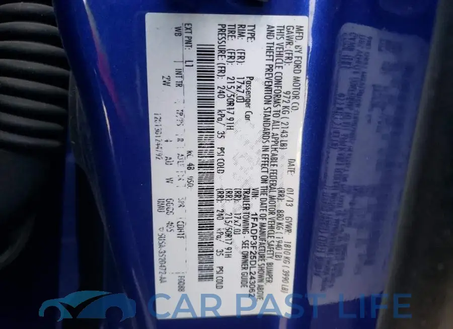 1FADP3F25DL243062# 13