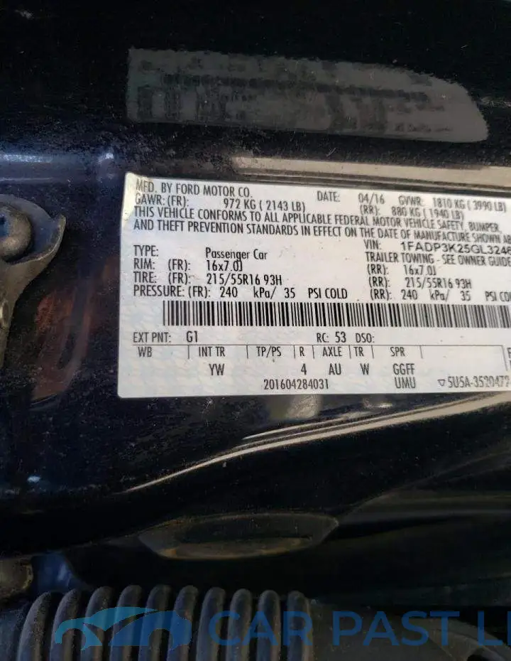 1FADP3K25GL324623# 10