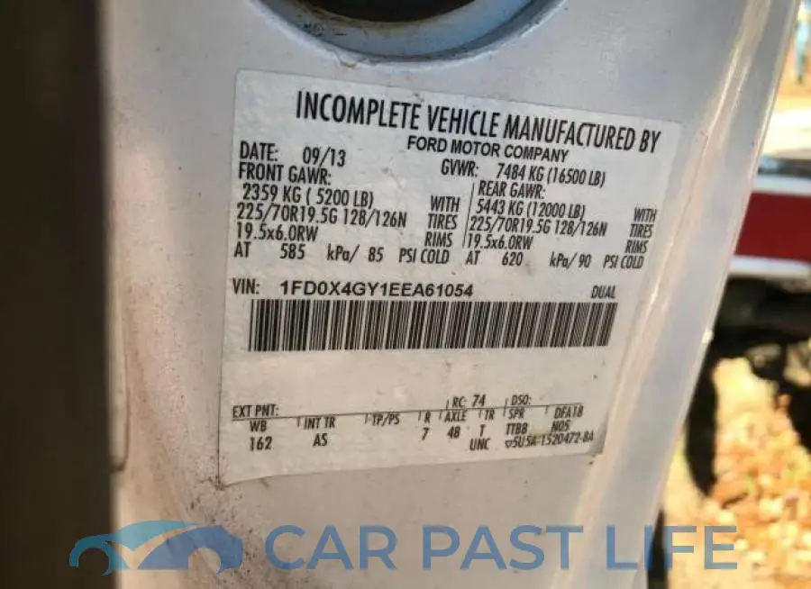 1FD0X4GY1EEA61054# 10