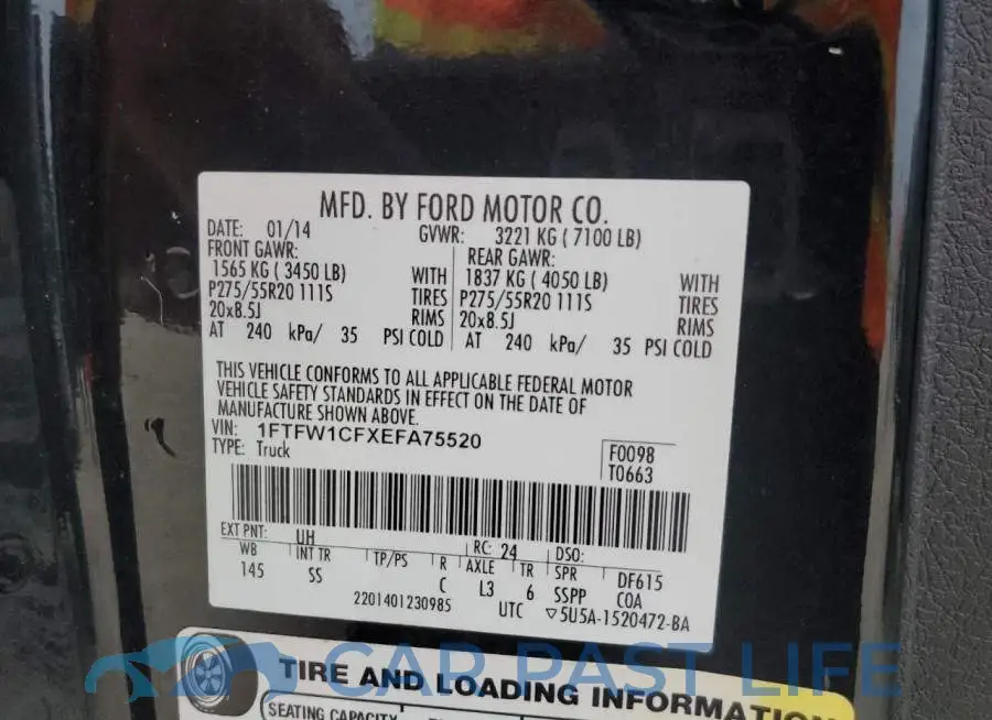 1FTFW1CFXEFA75520# 10