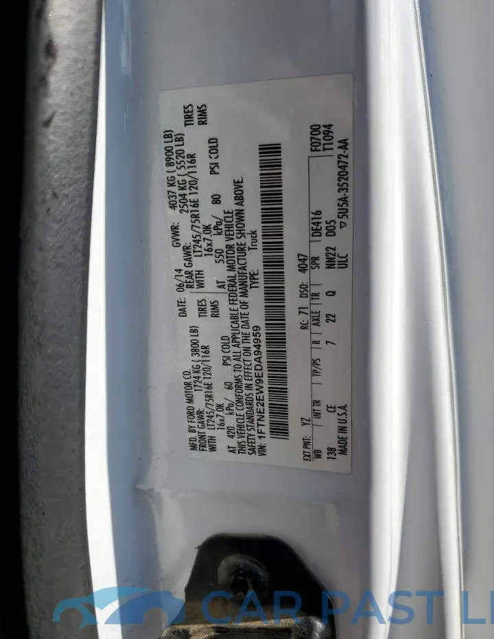 1FTNE2EW9EDA94959# 13