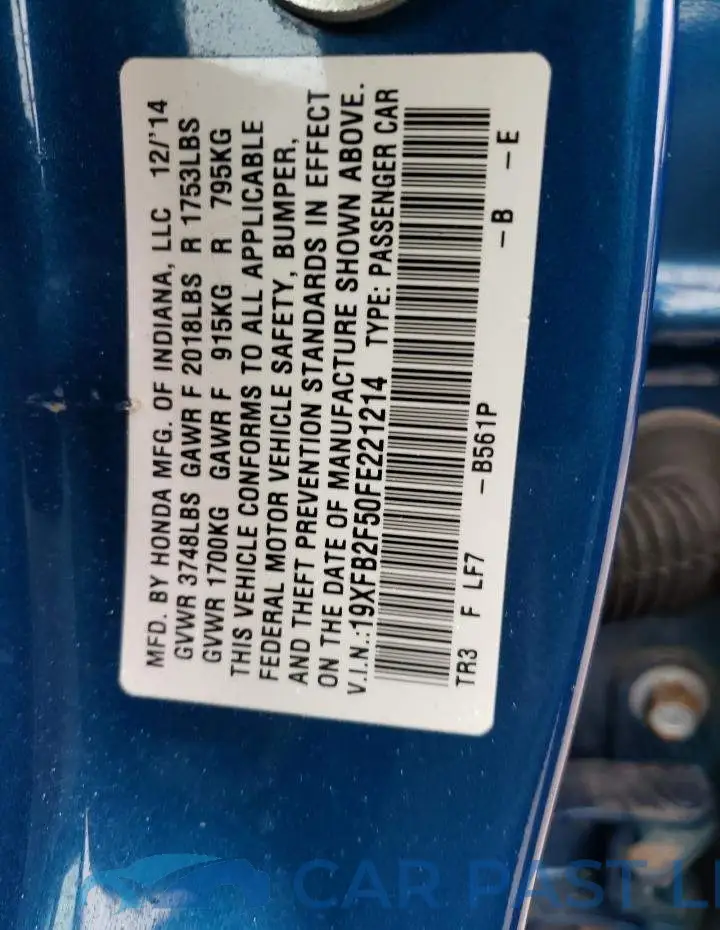19XFB2F50FE221214# 10