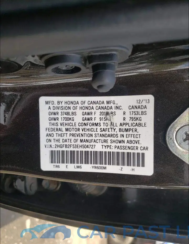 2HGFB2F53EH504727# 10