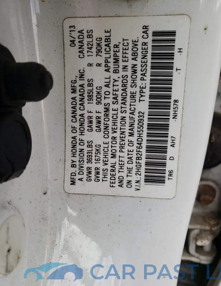 2HGFB2F64DH550932# 10