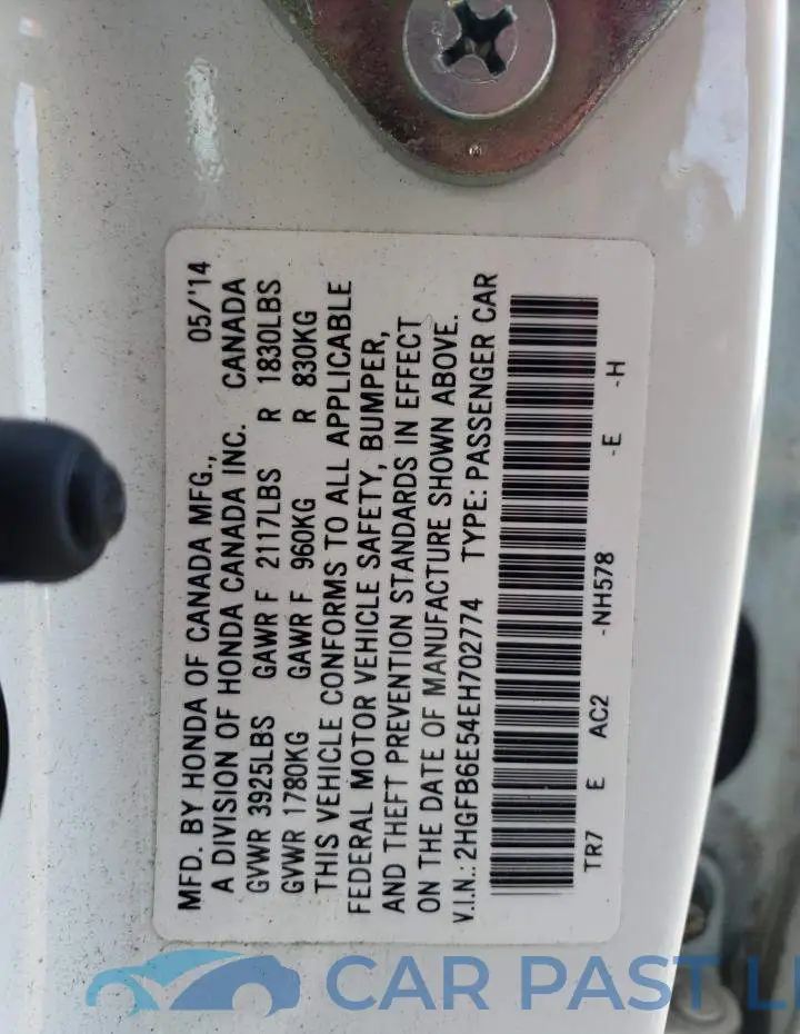 2HGFB6E54EH702774# 13