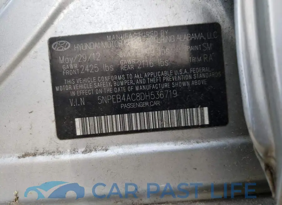 5NPEB4AC8DH536719# 10