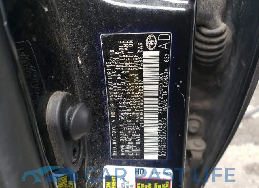 2T1BURHE8GC696317# 10