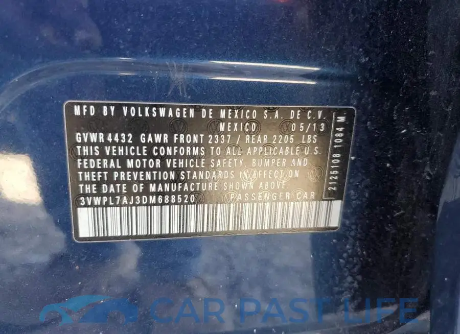 3VWPL7AJ3DM688520# 10