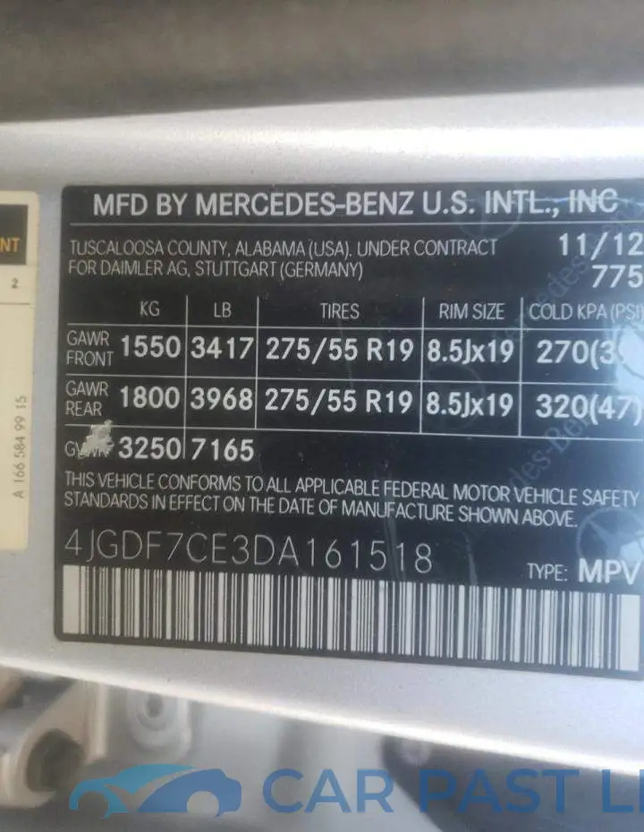 4JGDF7CE3DA161518# 10