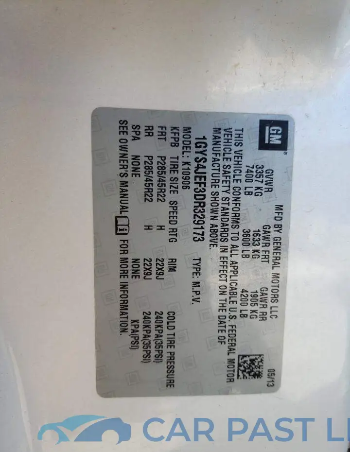1GYS4JEF3DR329173# 10
