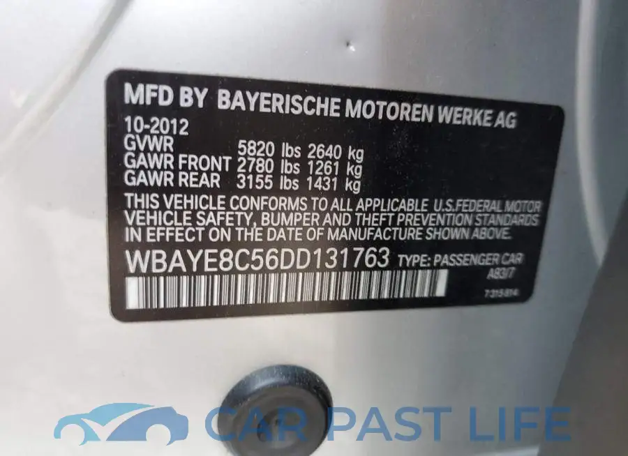 WBAYE8C56DD131763# 10