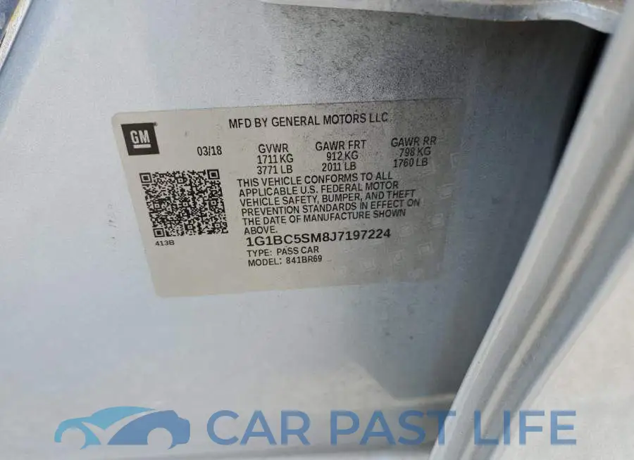 1G1BC5SM8J7197224# 10