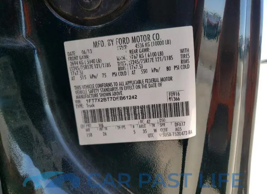 1FT7X2BT7DEB61242# 10