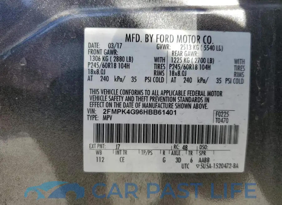 2FMPK4G96HBB61401# 10