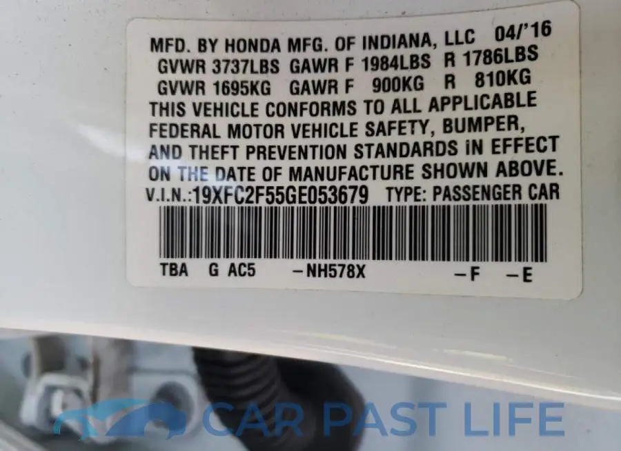 19XFC2F55GE053679# 10