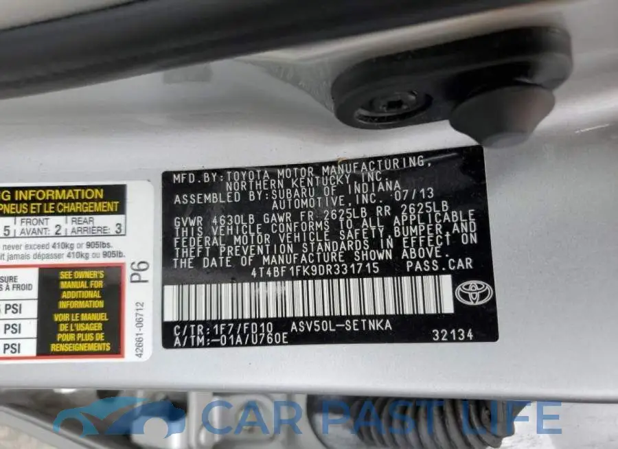 4T4BF1FK9DR331715# 10