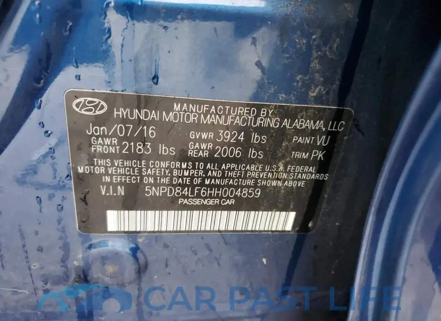 5NPD84LF6HH004859# 10