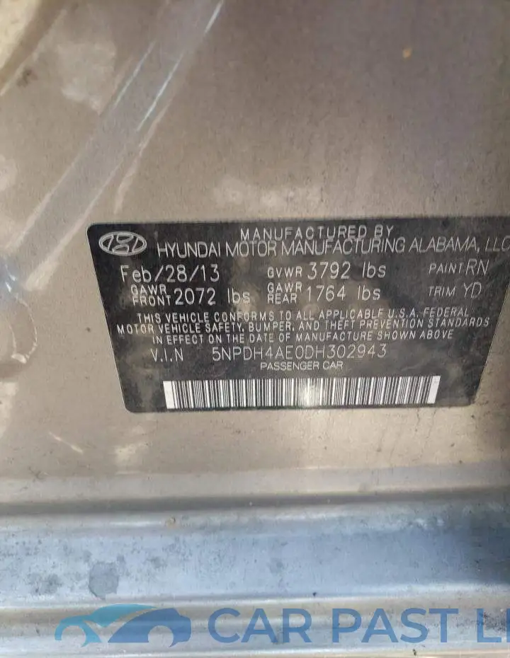 5NPDH4AE0DH302943# 10