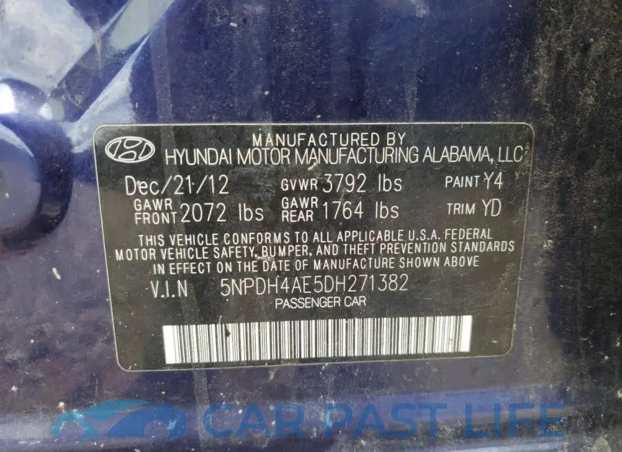 5NPDH4AE5DH271382# 10