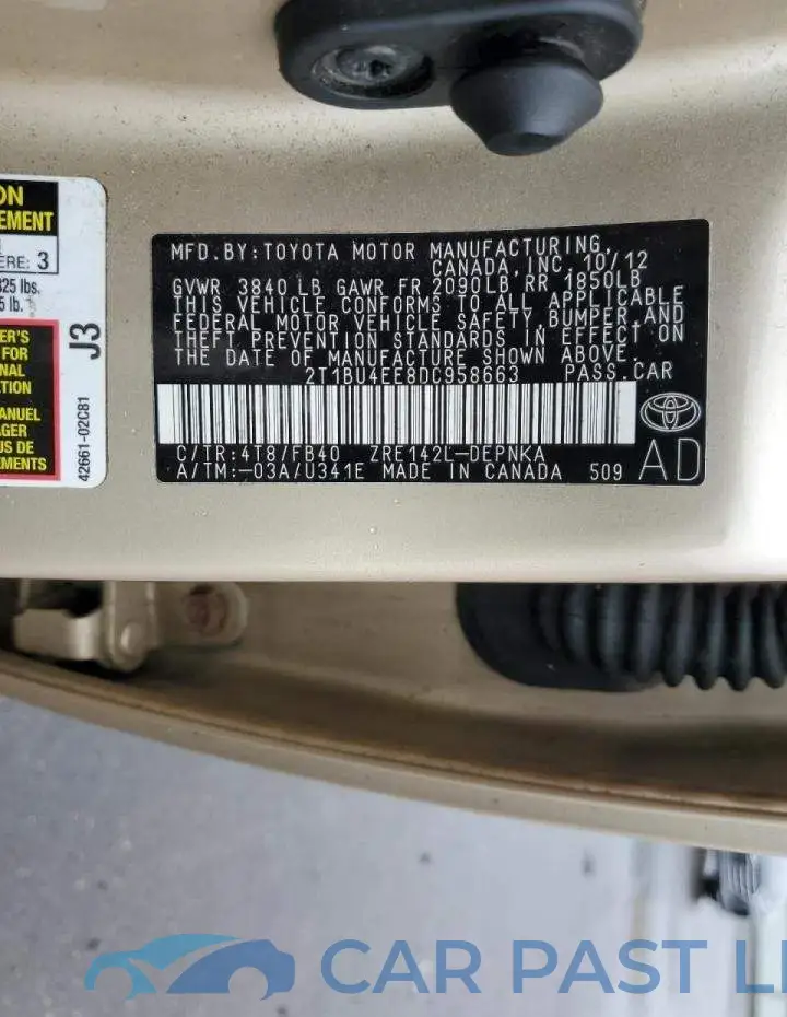 2T1BU4EE8DC958663# 10