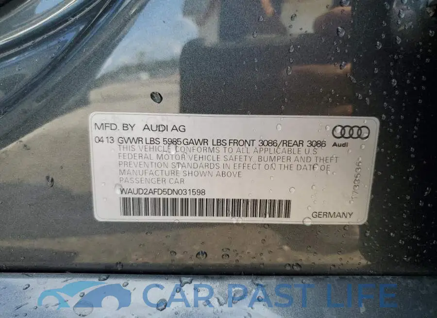 WAUD2AFD5DN031598# 13