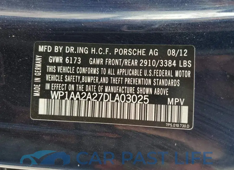 WP1AA2A27DLA03025# 12