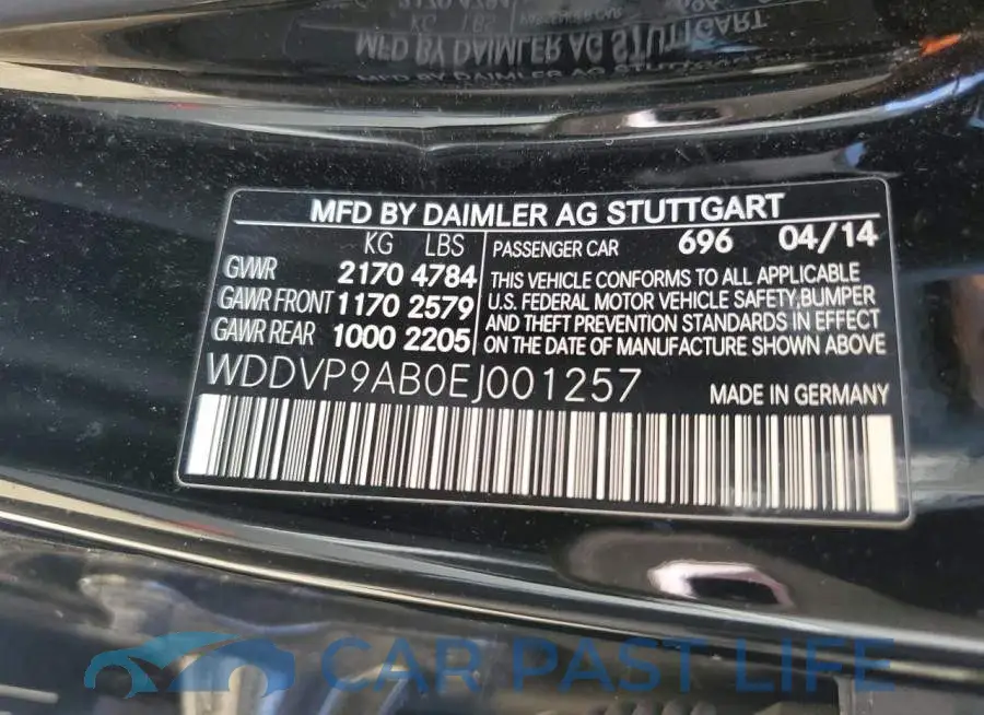 WDDVP9AB0EJ001257# 12