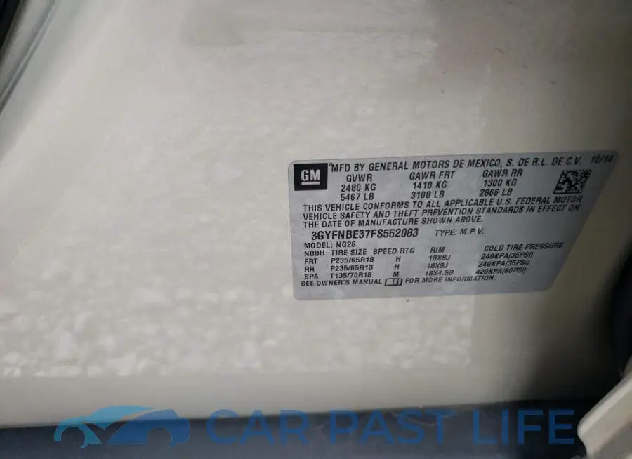 3GYFNBE37FS552083# 10