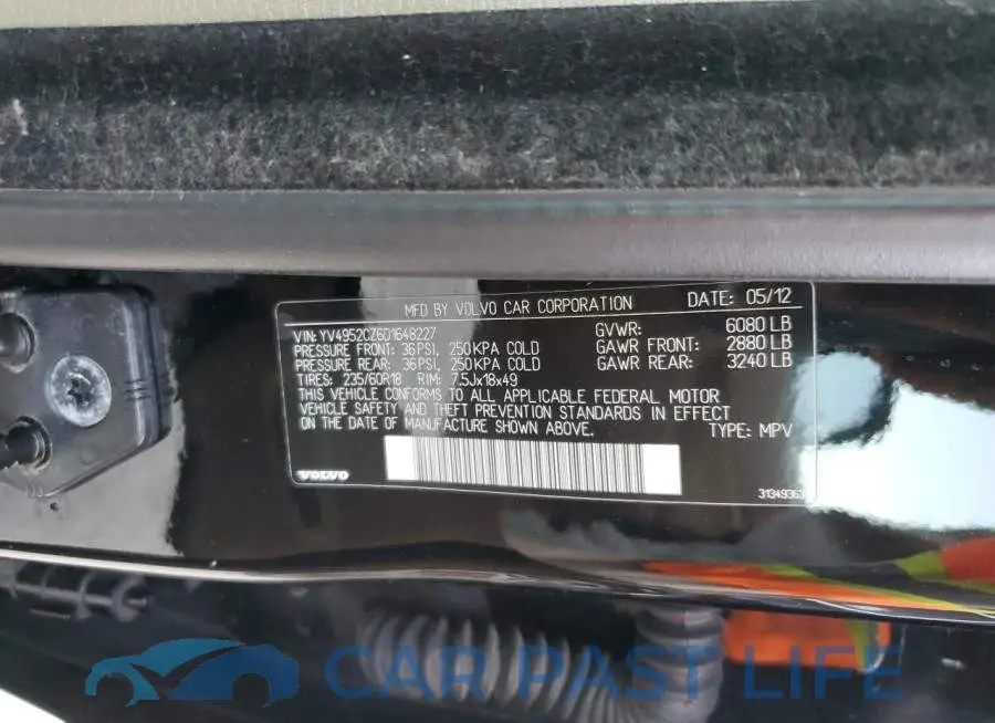 YV4952CZ6D1648227# 10