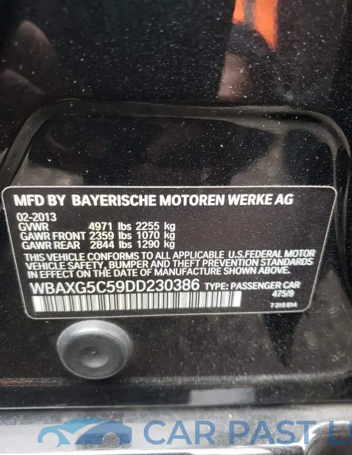 WBAXG5C59DD230386# 10