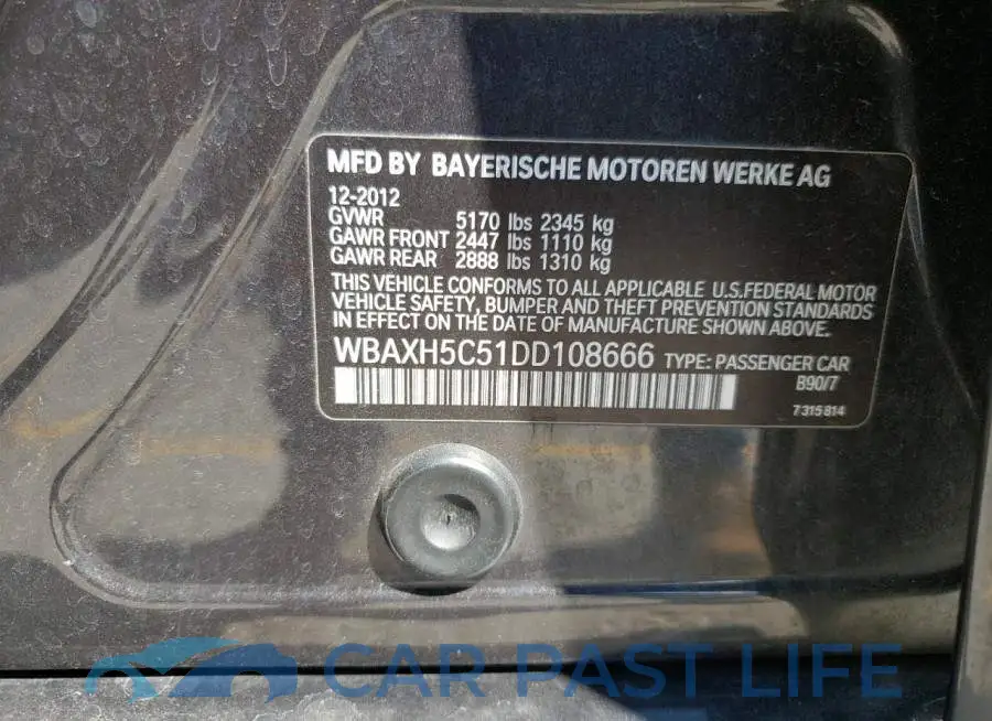 WBAXH5C51DD108666# 10