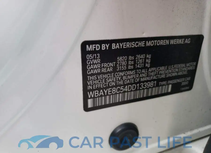 WBAYE8C54DD133981# 10