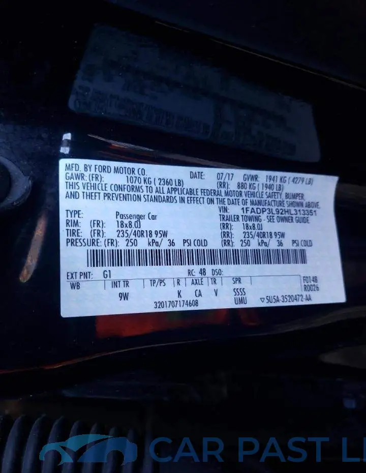 1FADP3L92HL313351# 12