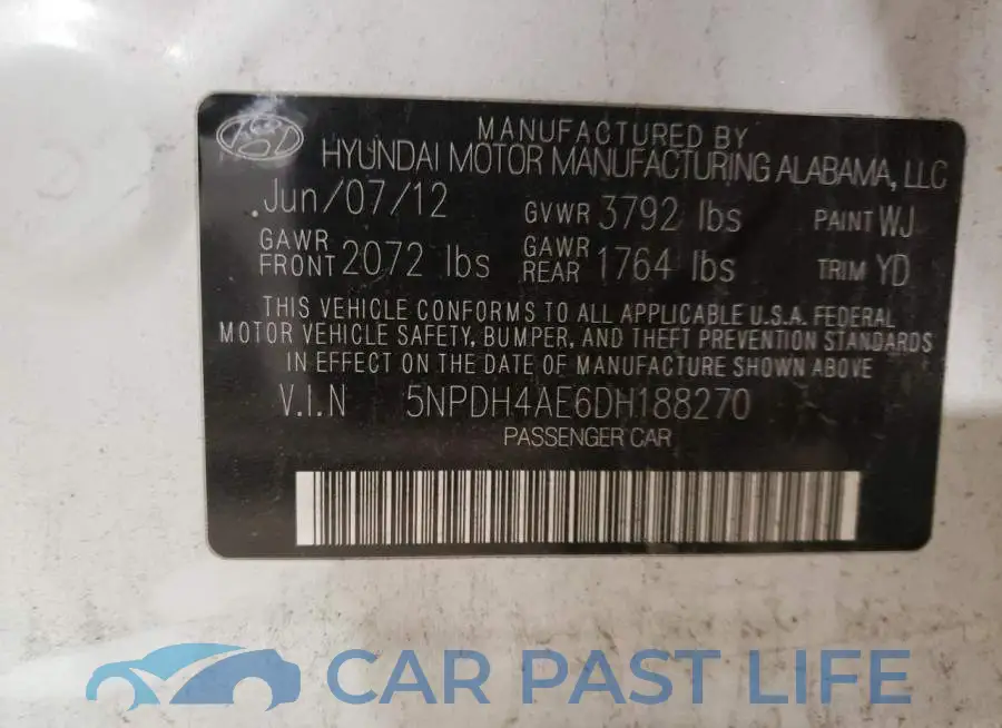 5NPDH4AE6DH188270# 12