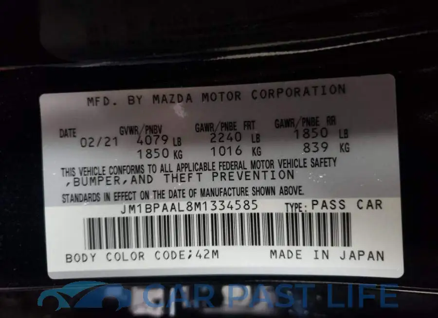 JM1BPAAL8M1334585# 10
