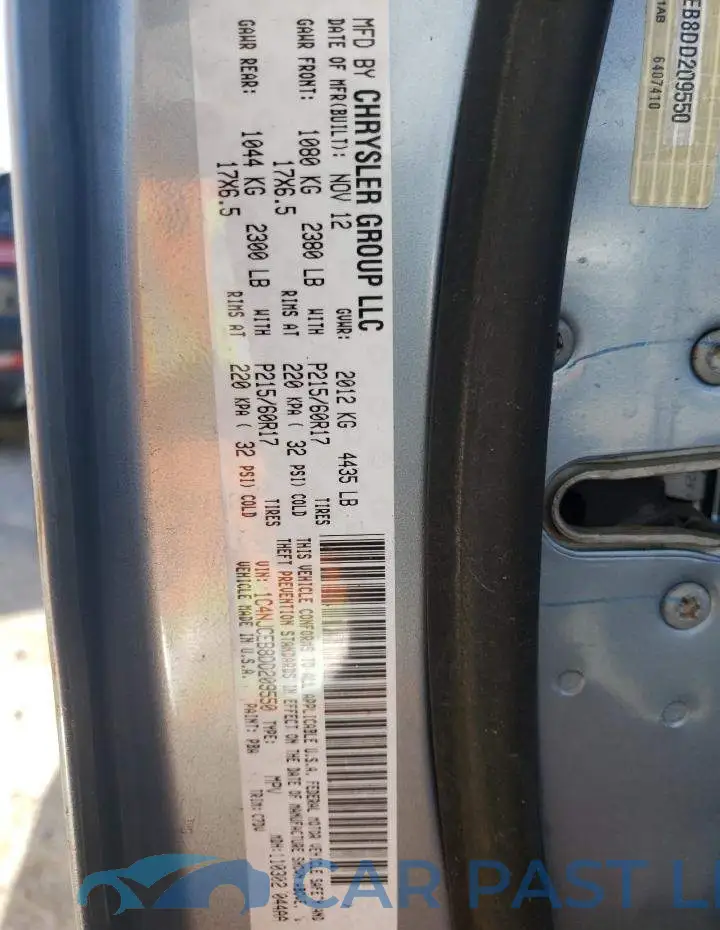 1C4NJCEB8DD209550# 12