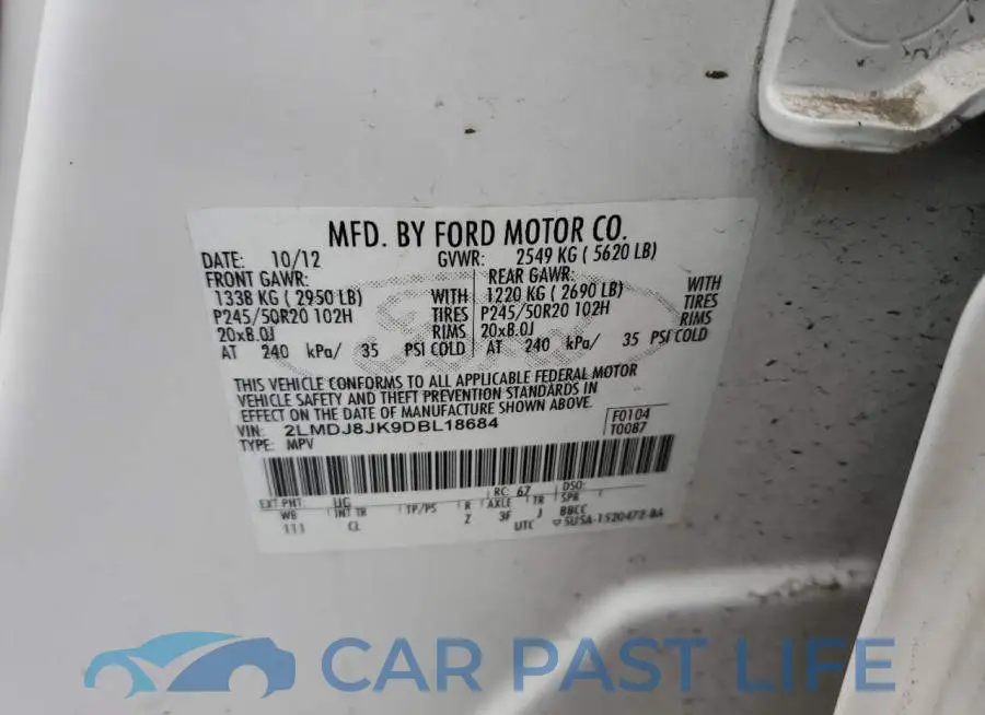 2LMDJ8JK9DBL18684# 10