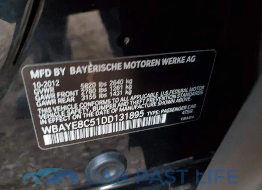 WBAYE8C51DD131895# 10