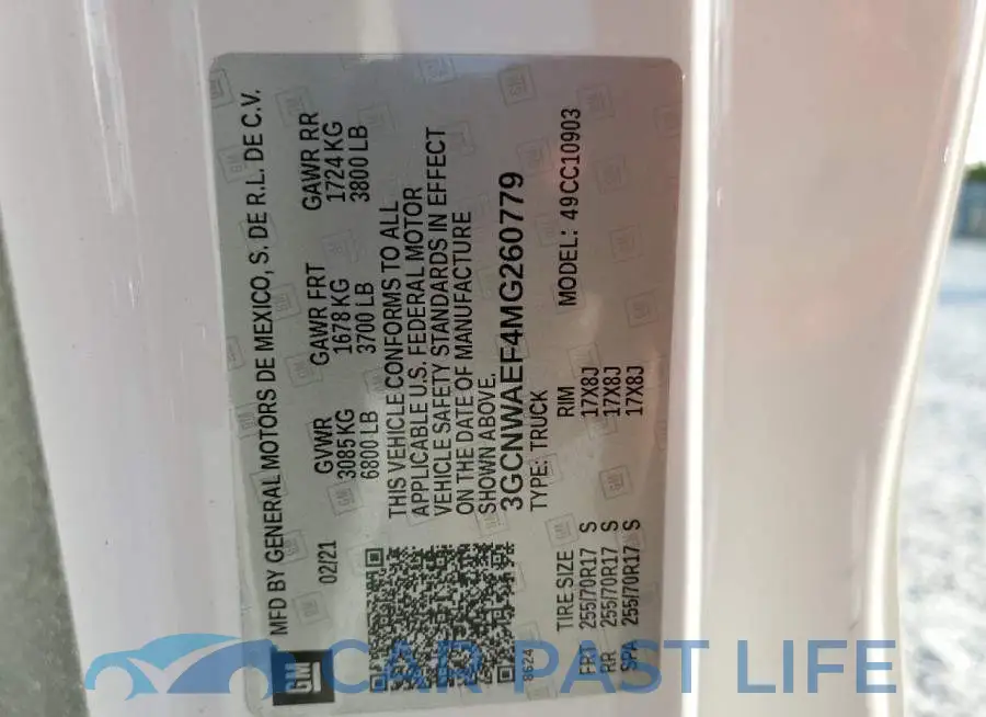 3GCNWAEF4MG260779# 13