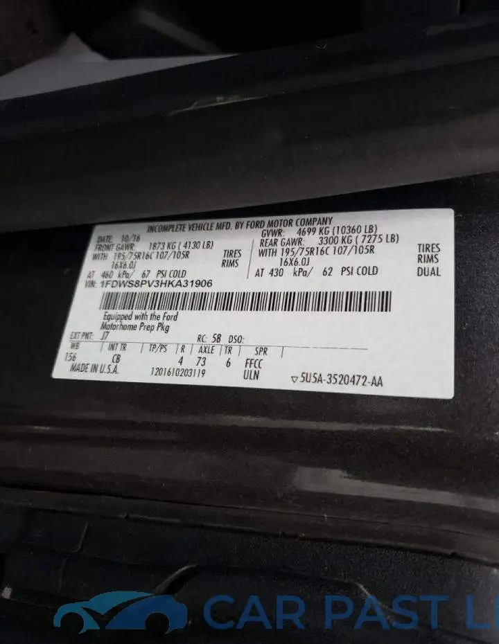1FDWS8PV3HKA31906# 14