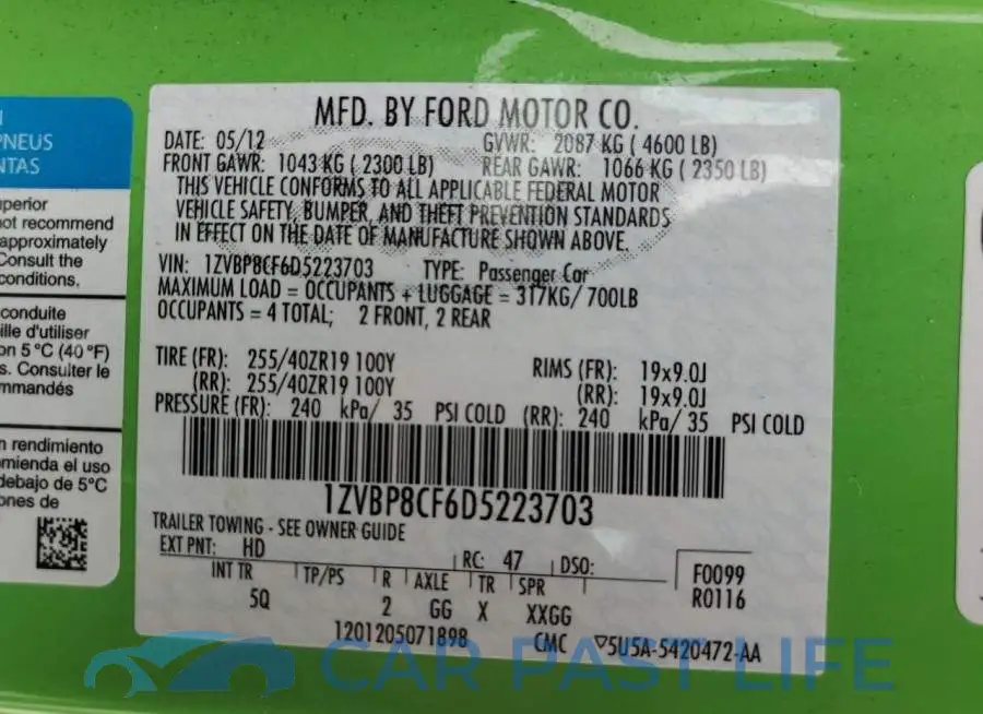 1ZVBP8CF6D5223703# 10