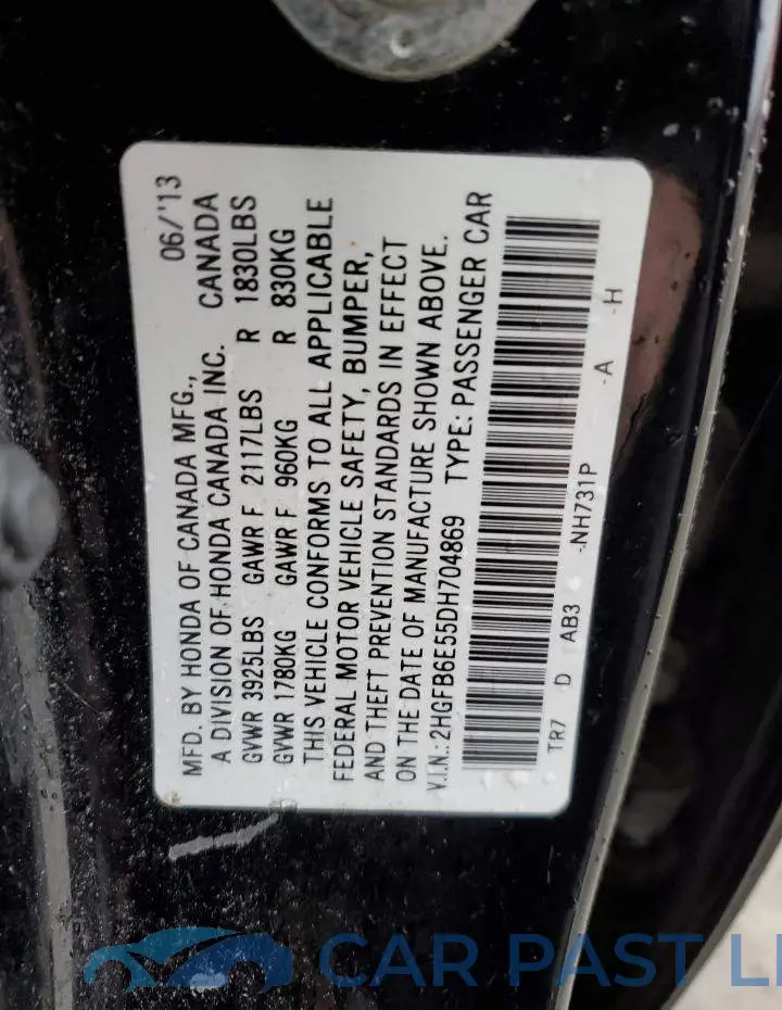 2HGFB6E55DH704869# 10