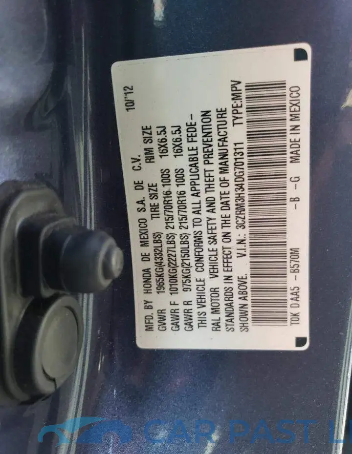 3CZRM3H34DG701311# 13