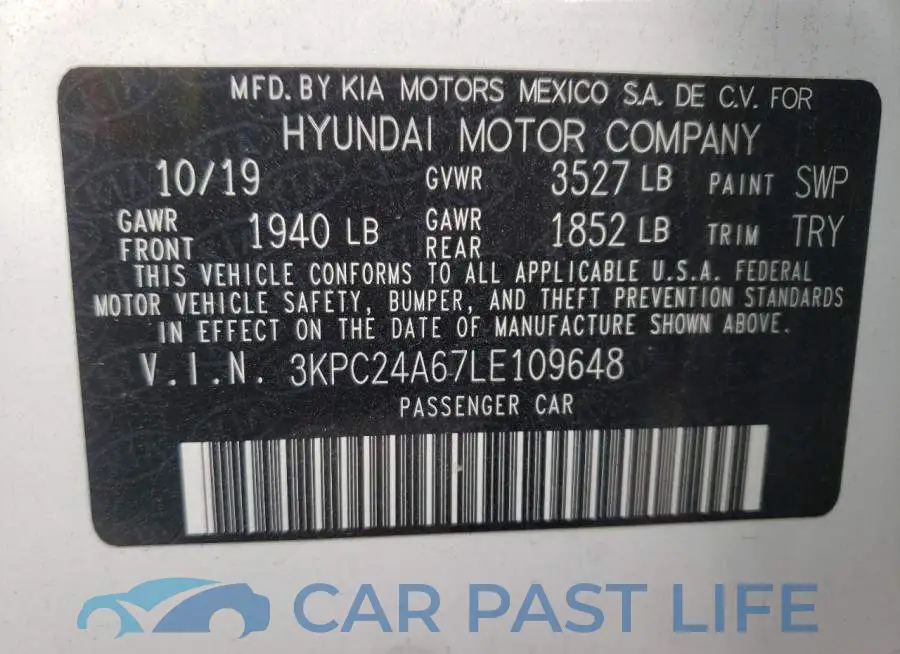 3KPC24A67LE109648# 10