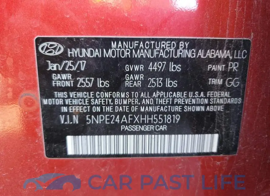 5NPE24AFXHH551819# 10