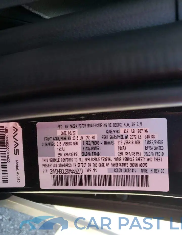 3MVDMBCL2NM445270# 10
