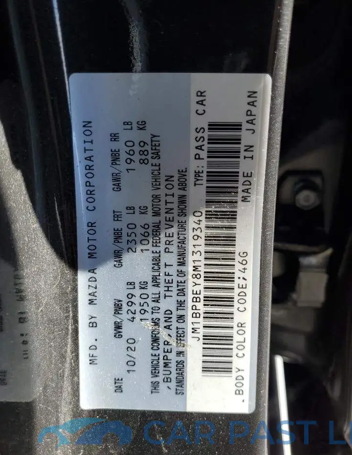 JM1BPBEY8M1319340# 10