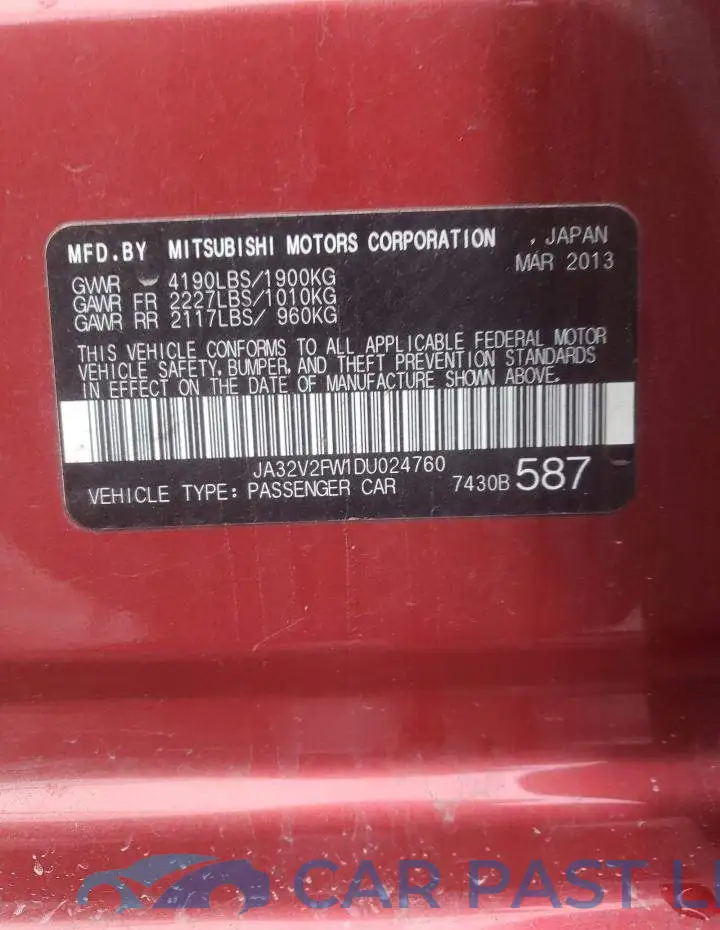 JA32V2FW1DU024760# 12